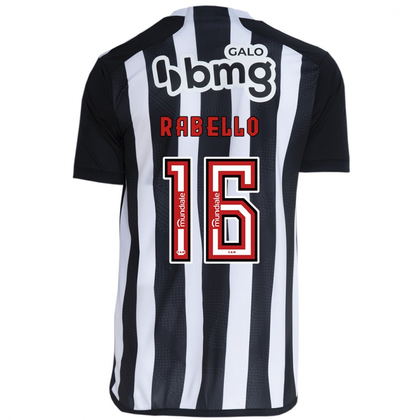 Vaikiškas Igor Rabello #16 Balta Juoda Namų Marškinėliai 2024/25 T-Shirt