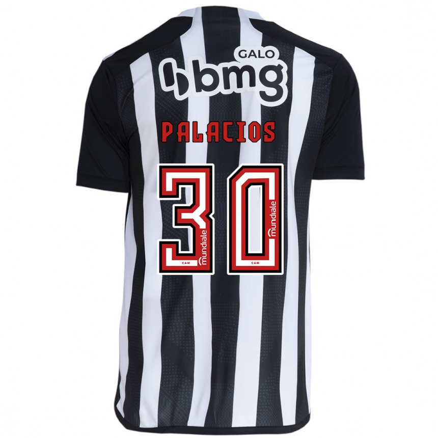 Vaikiškas Brahian Palacios #30 Balta Juoda Namų Marškinėliai 2024/25 T-Shirt