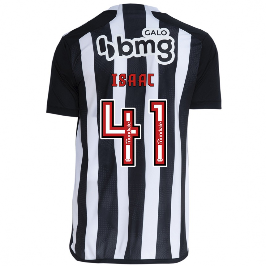 Vaikiškas Isaac #41 Balta Juoda Namų Marškinėliai 2024/25 T-Shirt