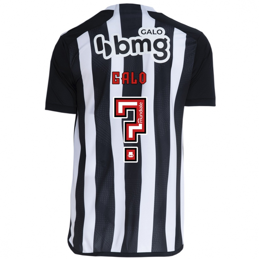 Vaikiškas Diego Galo #0 Balta Juoda Namų Marškinėliai 2024/25 T-Shirt