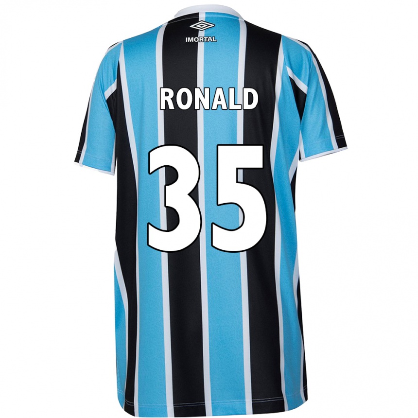 Vaikiškas Ronald #35 Mėlyna Juoda Balta Namų Marškinėliai 2024/25 T-Shirt