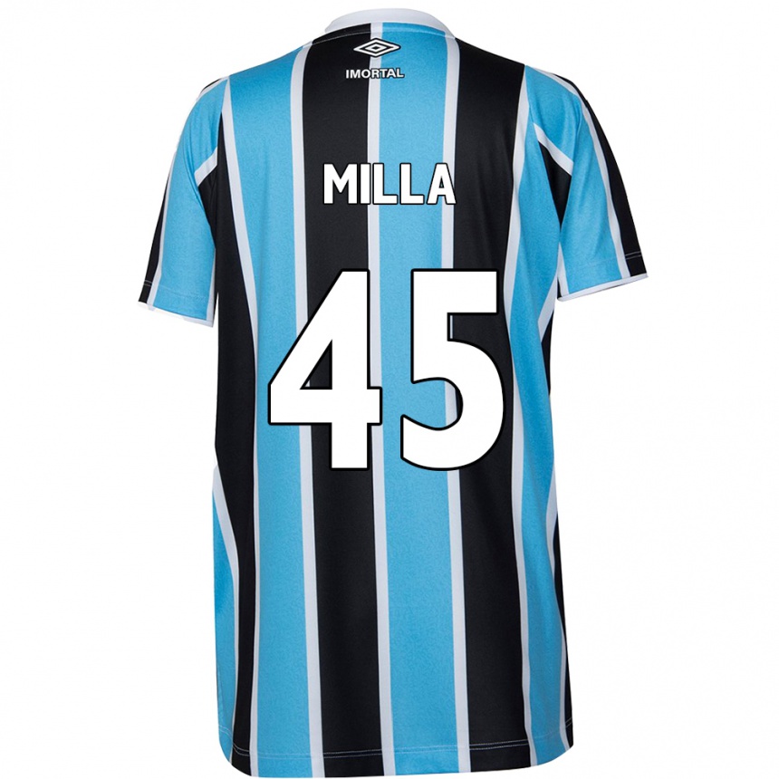 Vaikiškas Lucas Milla #45 Mėlyna Juoda Balta Namų Marškinėliai 2024/25 T-Shirt