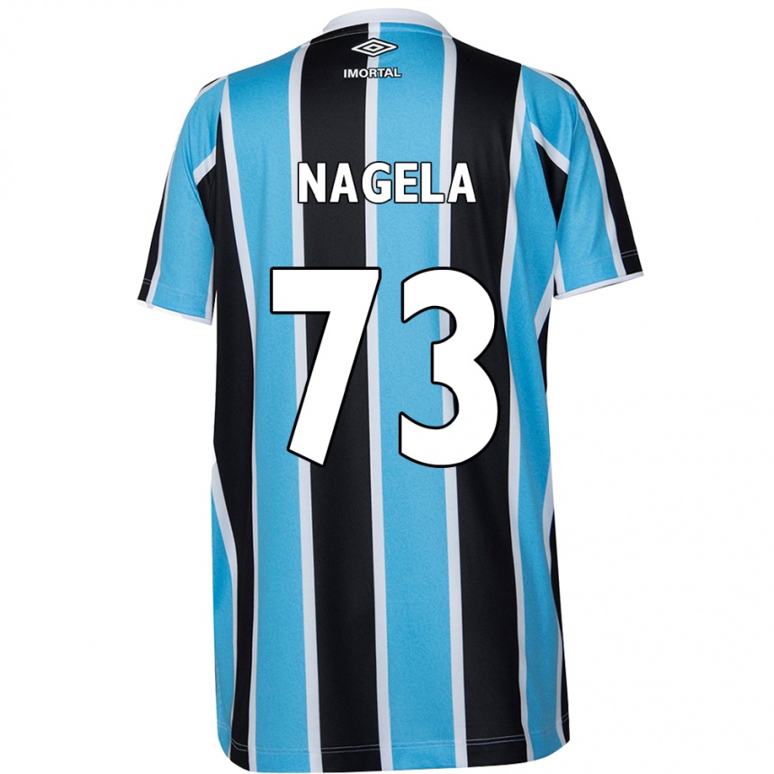 Vaikiškas Nágela #73 Mėlyna Juoda Balta Namų Marškinėliai 2024/25 T-Shirt