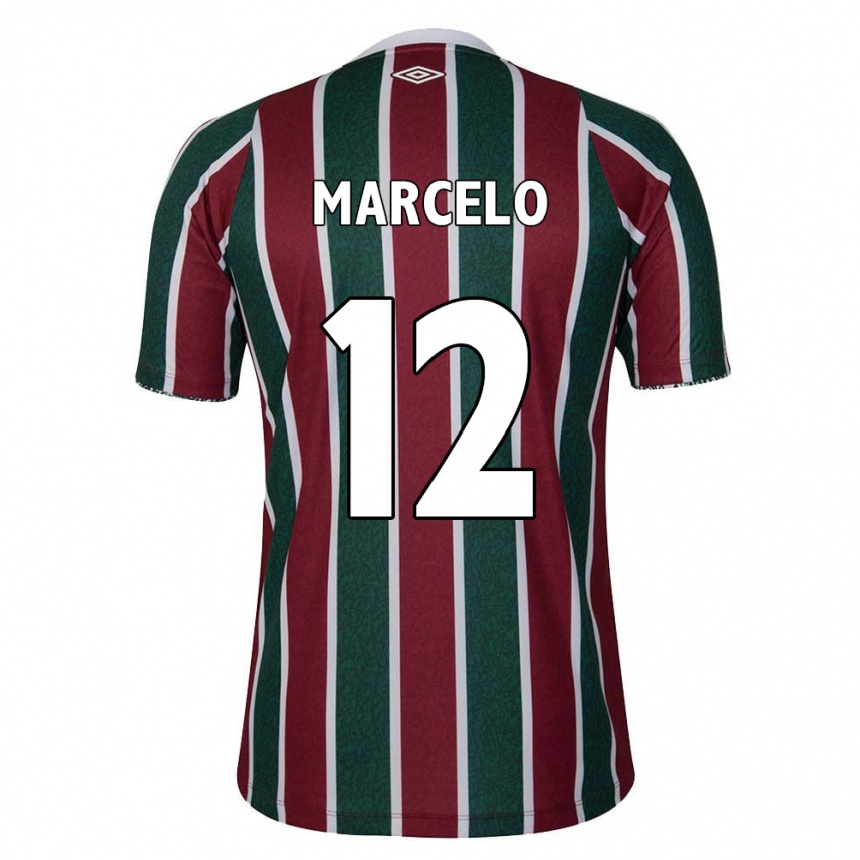 Vaikiškas Marcelo #12 Žalia Kaštoninė Balta Namų Marškinėliai 2024/25 T-Shirt