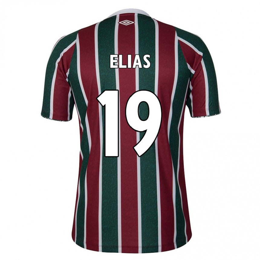 Vaikiškas Kauã Elias #19 Žalia Kaštoninė Balta Namų Marškinėliai 2024/25 T-Shirt