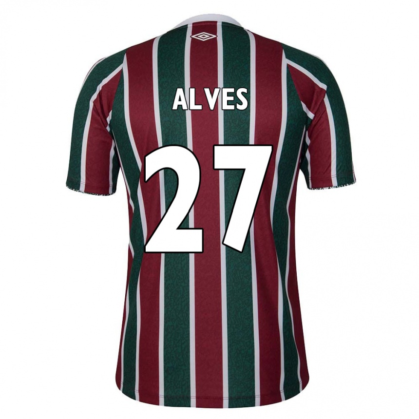 Vaikiškas Felipe Alves #27 Žalia Kaštoninė Balta Namų Marškinėliai 2024/25 T-Shirt