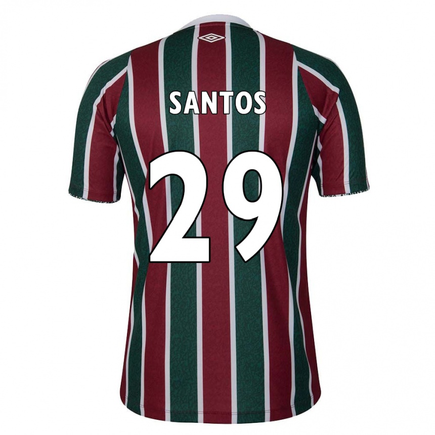 Vaikiškas Thiago Santos #29 Žalia Kaštoninė Balta Namų Marškinėliai 2024/25 T-Shirt