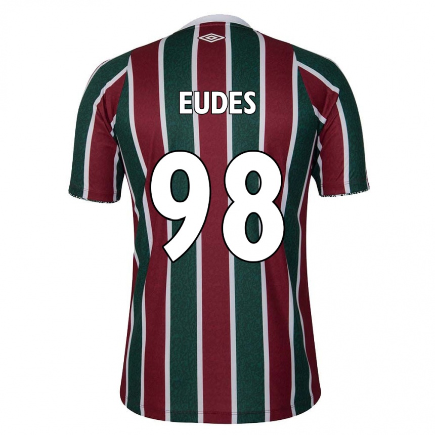 Vaikiškas Vitor Eudes #98 Žalia Kaštoninė Balta Namų Marškinėliai 2024/25 T-Shirt