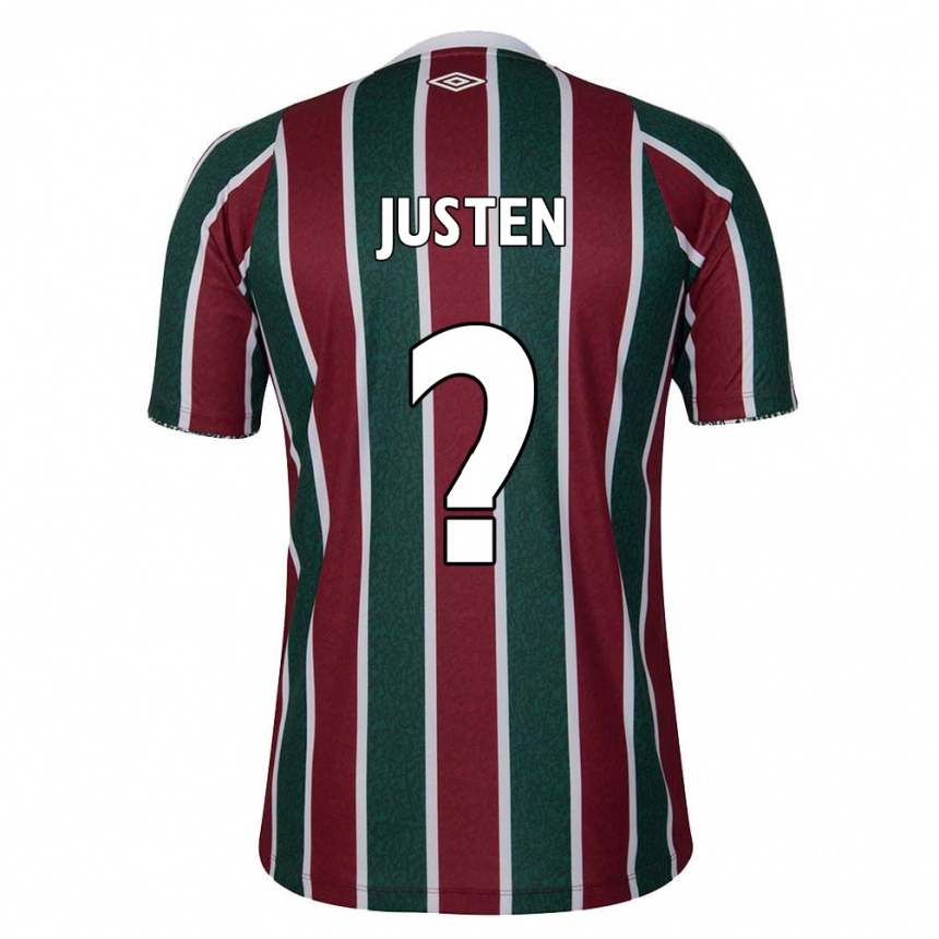 Vaikiškas Justen #0 Žalia Kaštoninė Balta Namų Marškinėliai 2024/25 T-Shirt