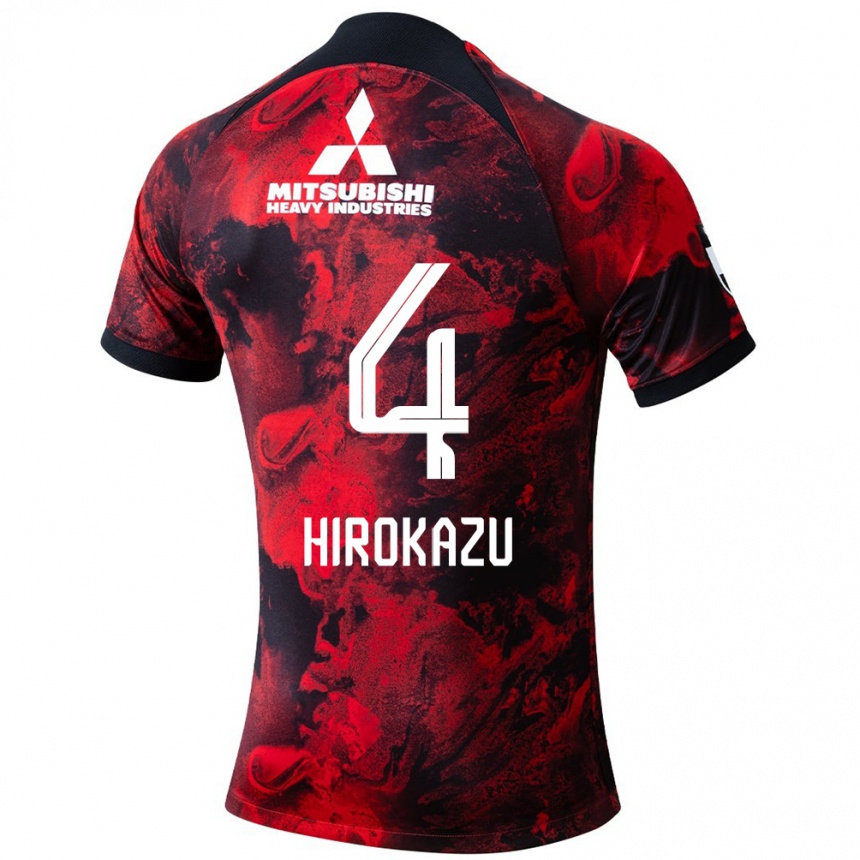 Vaikiškas Hirokazu Ishihara #4 Raudona Juoda Namų Marškinėliai 2024/25 T-Shirt