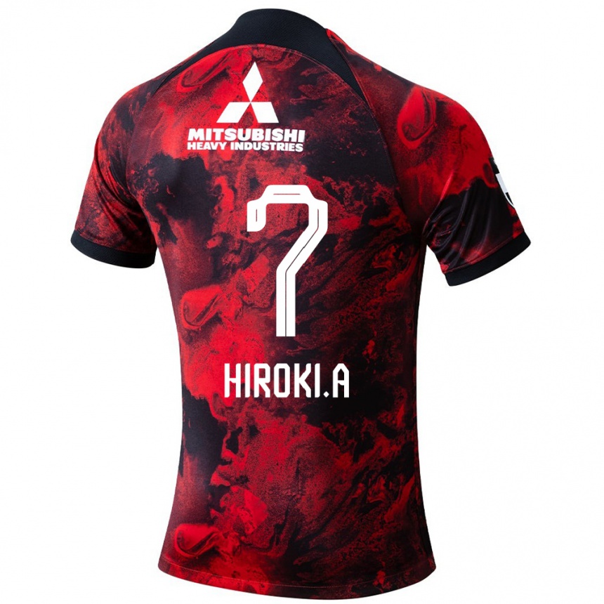 Vaikiškas Hiroki Abe #7 Raudona Juoda Namų Marškinėliai 2024/25 T-Shirt