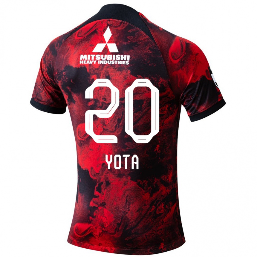 Vaikiškas Yota Sato #20 Raudona Juoda Namų Marškinėliai 2024/25 T-Shirt