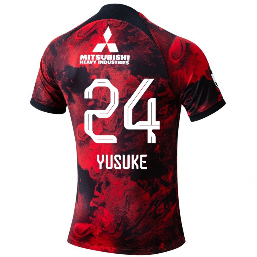 Vaikiškas Yusuke Matsuo #24 Raudona Juoda Namų Marškinėliai 2024/25 T-Shirt