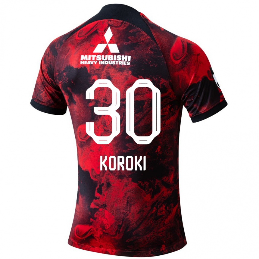 Vaikiškas Shinzo Koroki #30 Raudona Juoda Namų Marškinėliai 2024/25 T-Shirt