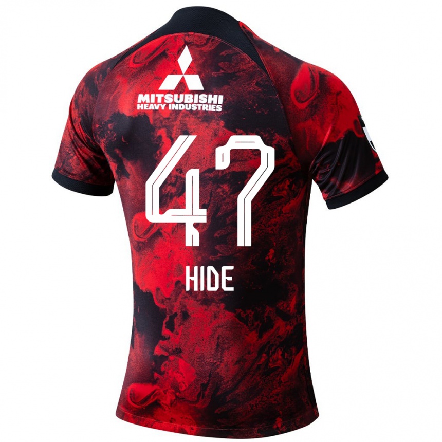 Vaikiškas Hidetoshi Takeda #47 Raudona Juoda Namų Marškinėliai 2024/25 T-Shirt