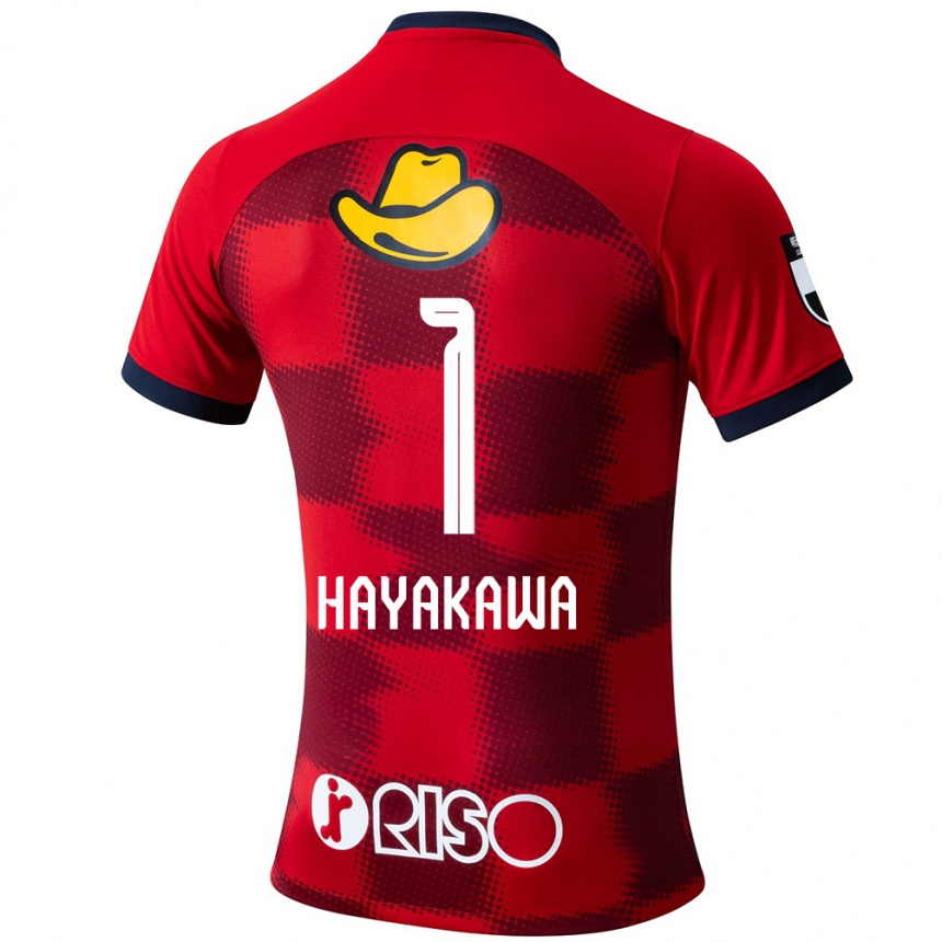 Vaikiškas Tomoki Hayakawa #1 Raudona Mėlyna Balta Namų Marškinėliai 2024/25 T-Shirt