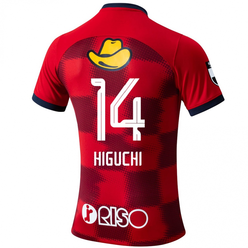 Vaikiškas Yuta Higuchi #14 Raudona Mėlyna Balta Namų Marškinėliai 2024/25 T-Shirt