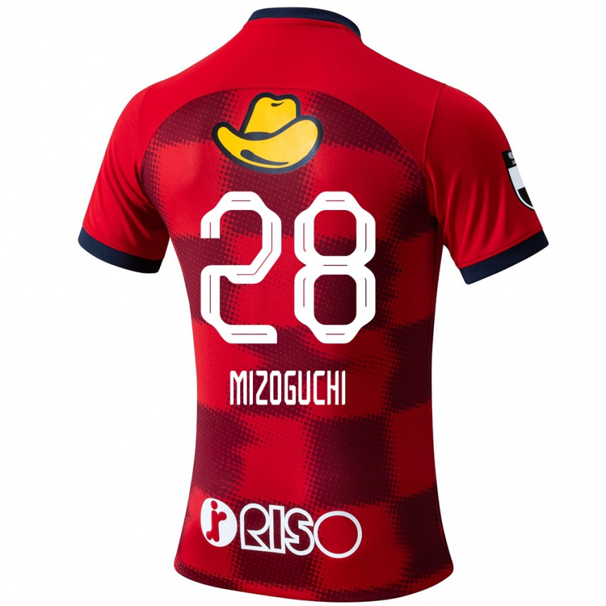 Vaikiškas Shuhei Mizoguchi #28 Raudona Mėlyna Balta Namų Marškinėliai 2024/25 T-Shirt