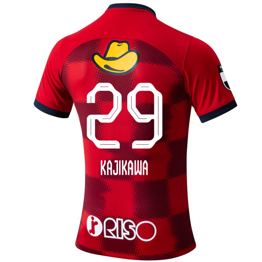 Vaikiškas Yuji Kajikawa #29 Raudona Mėlyna Balta Namų Marškinėliai 2024/25 T-Shirt