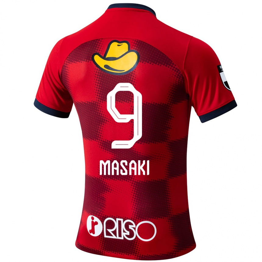 Vaikiškas Hiroto Masaki #9 Raudona Mėlyna Balta Namų Marškinėliai 2024/25 T-Shirt