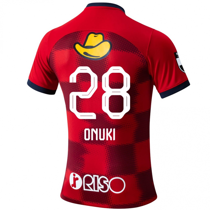 Vaikiškas Rui Onuki #28 Raudona Mėlyna Balta Namų Marškinėliai 2024/25 T-Shirt