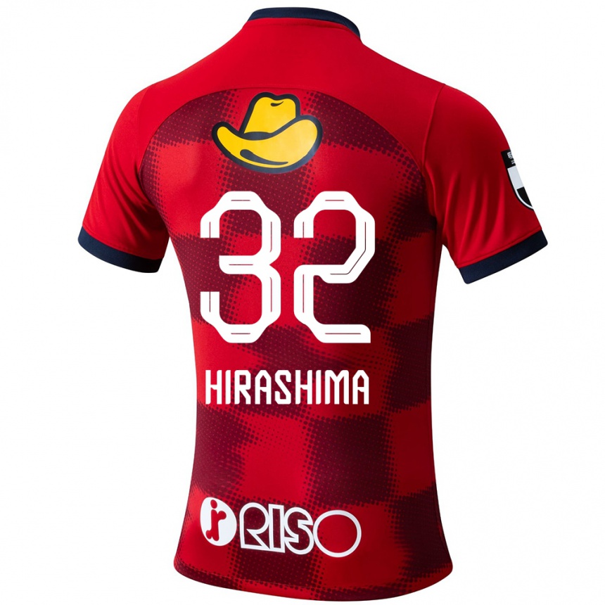 Vaikiškas Daigo Hirashima #32 Raudona Mėlyna Balta Namų Marškinėliai 2024/25 T-Shirt