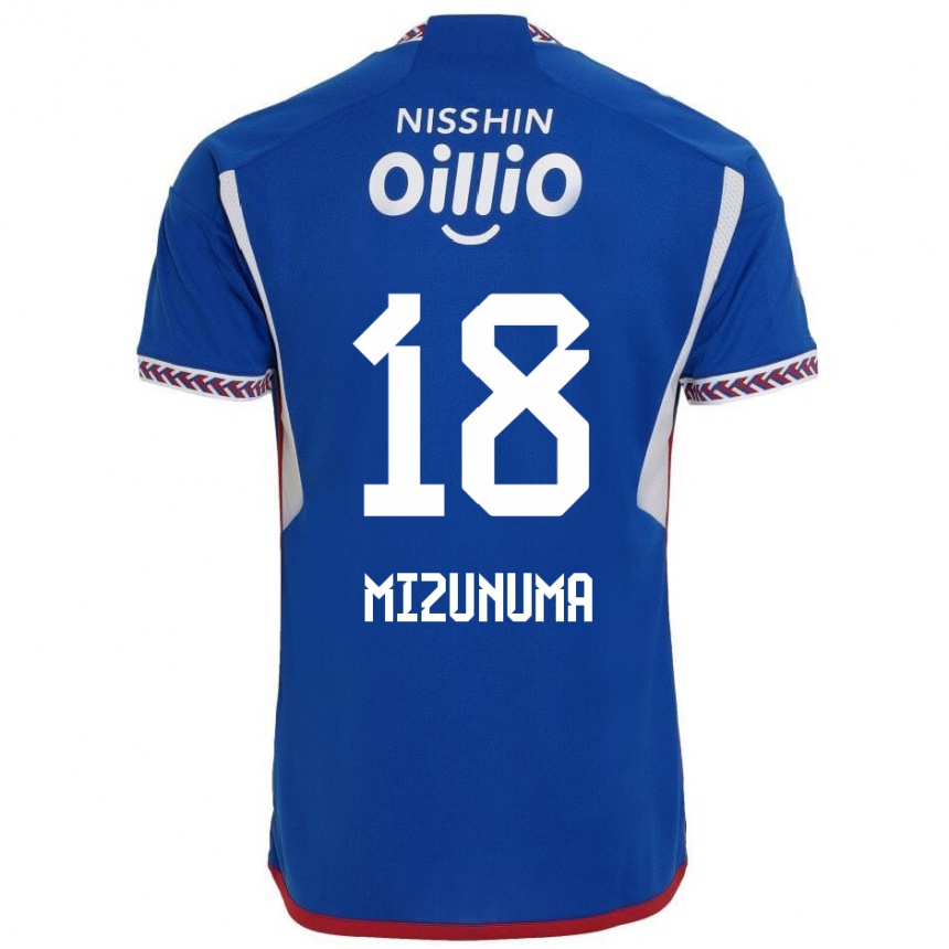 Vaikiškas Kota Mizunuma #18 Mėlyna Balta Raudona Namų Marškinėliai 2024/25 T-Shirt