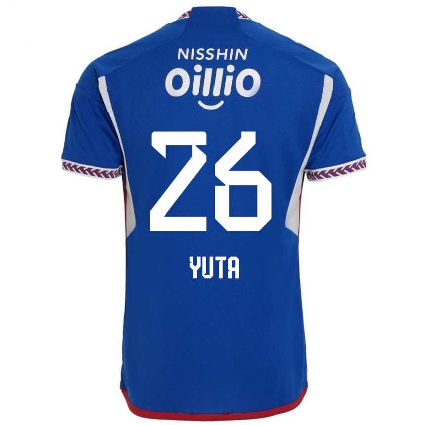 Vaikiškas Yuta Koike #26 Mėlyna Balta Raudona Namų Marškinėliai 2024/25 T-Shirt