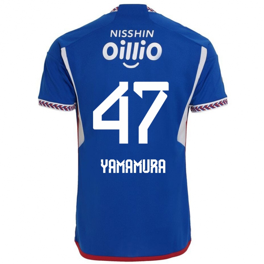 Vaikiškas Kazuya Yamamura #47 Mėlyna Balta Raudona Namų Marškinėliai 2024/25 T-Shirt