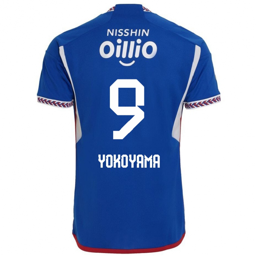 Vaikiškas Shunsuke Yokoyama #9 Mėlyna Balta Raudona Namų Marškinėliai 2024/25 T-Shirt