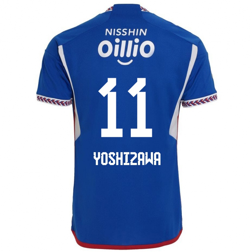 Vaikiškas Mirai Yoshizawa #11 Mėlyna Balta Raudona Namų Marškinėliai 2024/25 T-Shirt