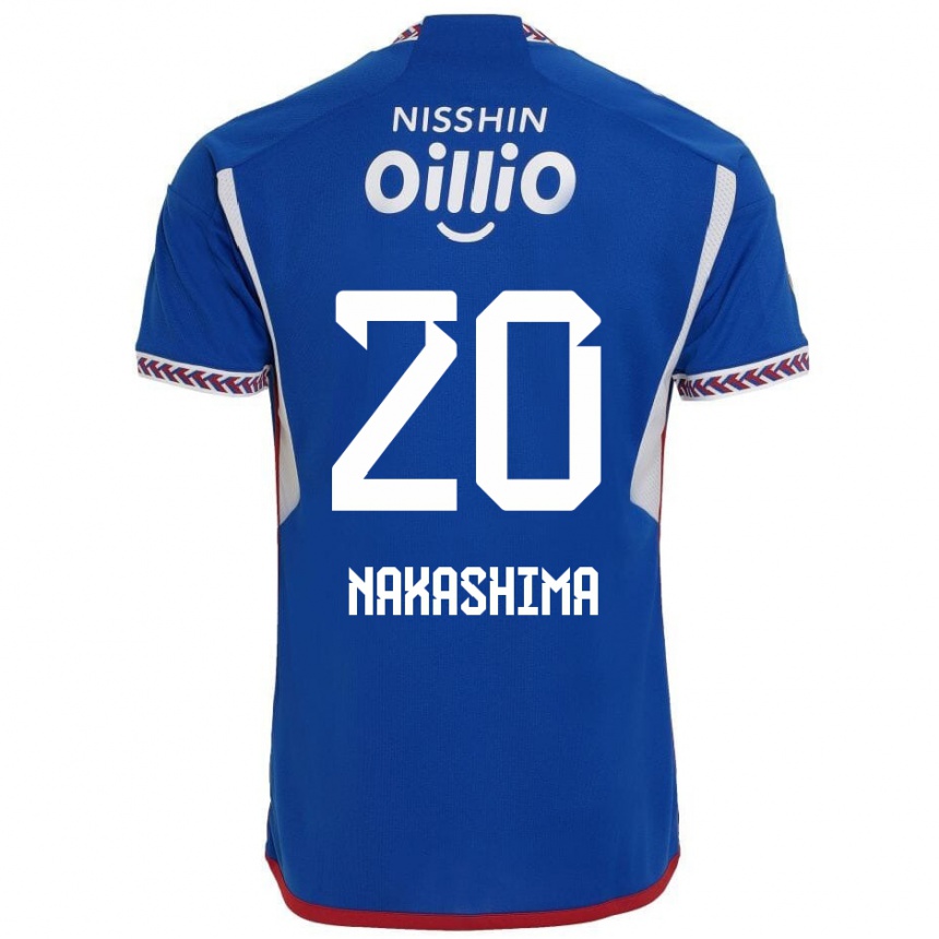 Vaikiškas Rikuto Nakashima #20 Mėlyna Balta Raudona Namų Marškinėliai 2024/25 T-Shirt