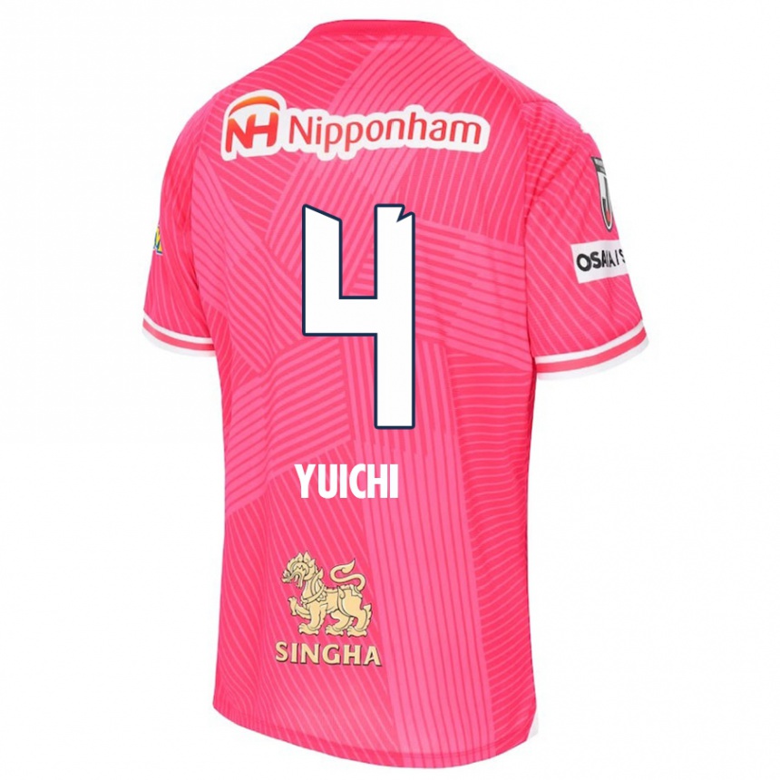 Vaikiškas Yuichi Hirano #4 Rožinė Balta Namų Marškinėliai 2024/25 T-Shirt