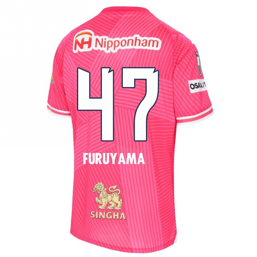 Vaikiškas Kengo Furuyama #47 Rožinė Balta Namų Marškinėliai 2024/25 T-Shirt