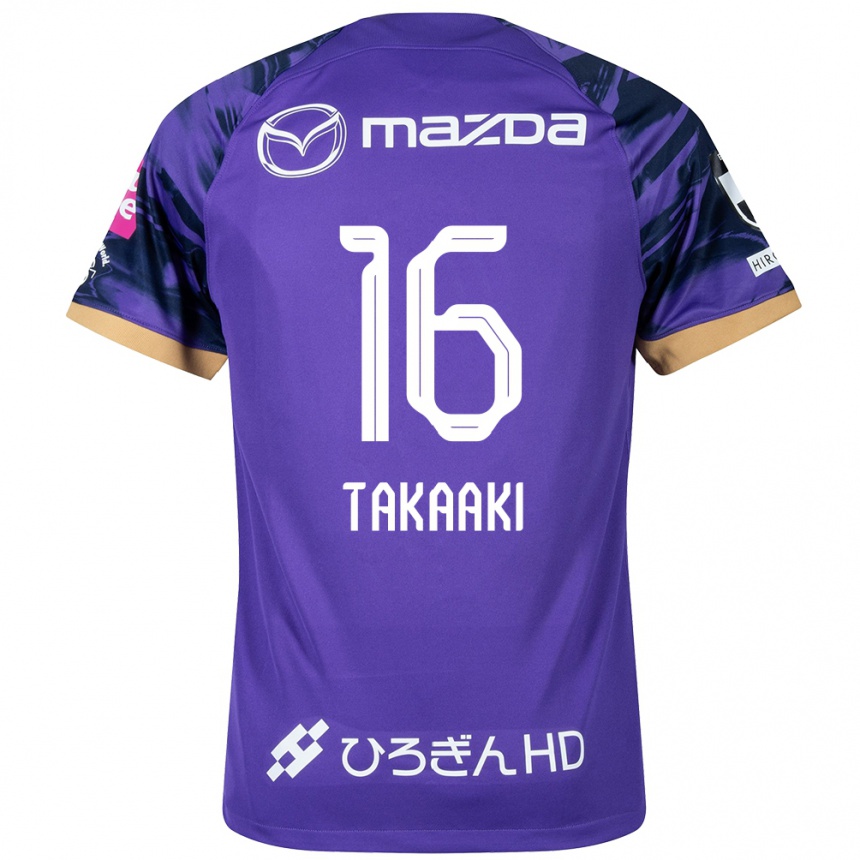 Vaikiškas Takaaki Shichi #16 Violetinė Balta Namų Marškinėliai 2024/25 T-Shirt