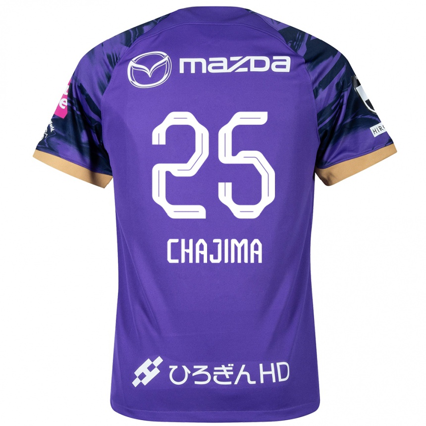 Vaikiškas Yusuke Chajima #25 Violetinė Balta Namų Marškinėliai 2024/25 T-Shirt