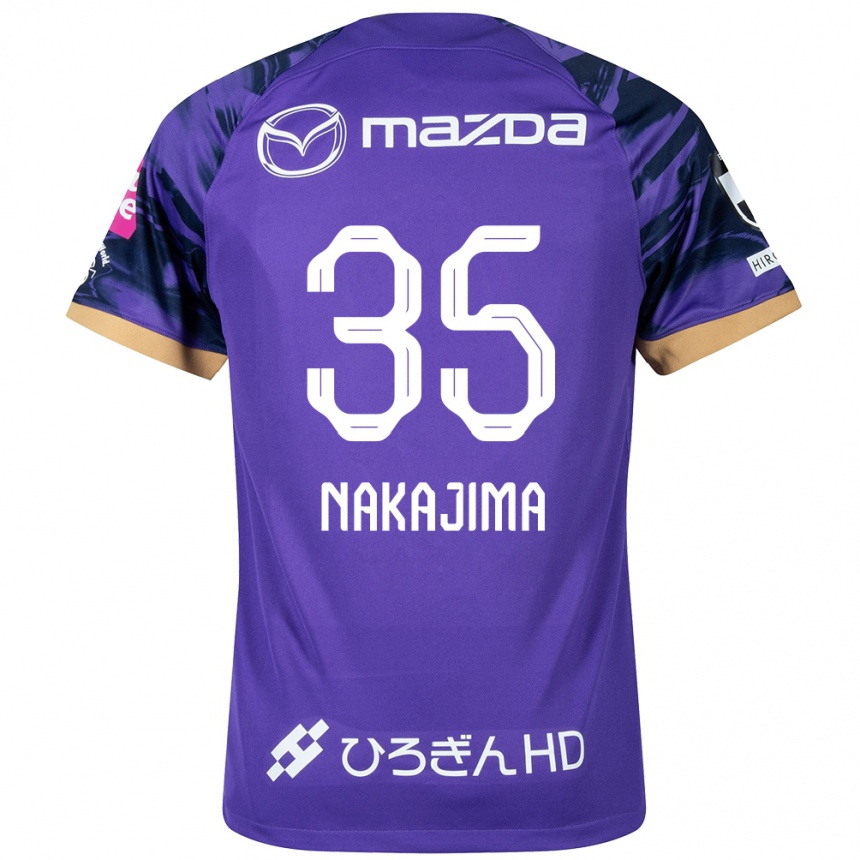 Vaikiškas Yotaro Nakajima #35 Violetinė Balta Namų Marškinėliai 2024/25 T-Shirt