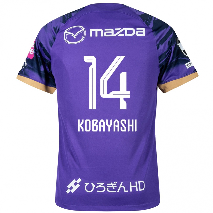 Vaikiškas Shimon Kobayashi #14 Violetinė Balta Namų Marškinėliai 2024/25 T-Shirt