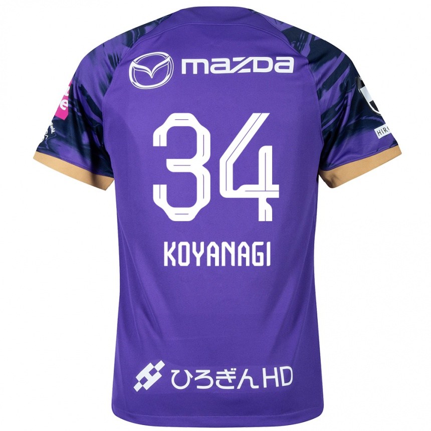 Vaikiškas Shu Koyanagi #34 Violetinė Balta Namų Marškinėliai 2024/25 T-Shirt