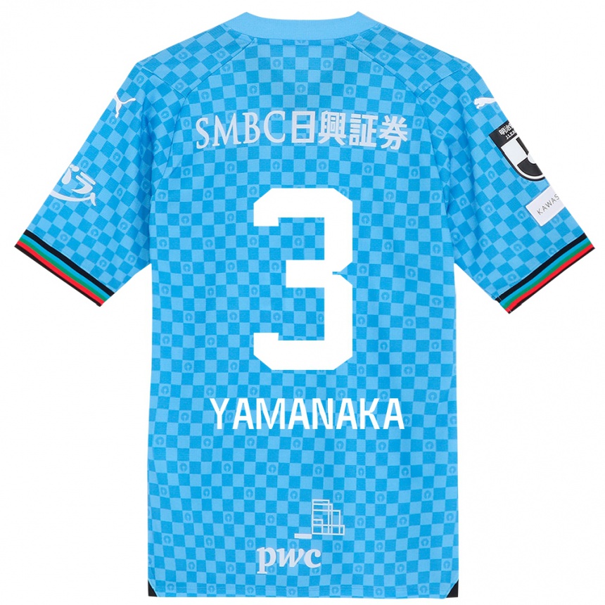 Vaikiškas Daiki Yamanaka #3 Mėlyna Žydra Namų Marškinėliai 2024/25 T-Shirt