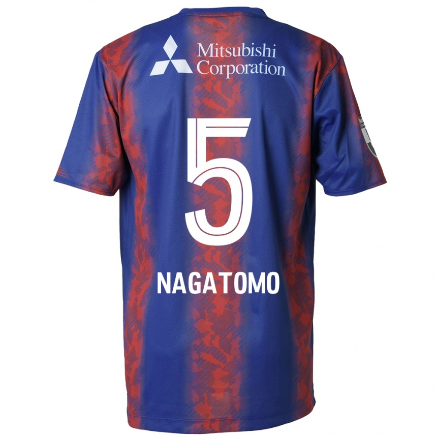 Vaikiškas Yuto Nagatomo #5 Mėlyna Raudona Namų Marškinėliai 2024/25 T-Shirt