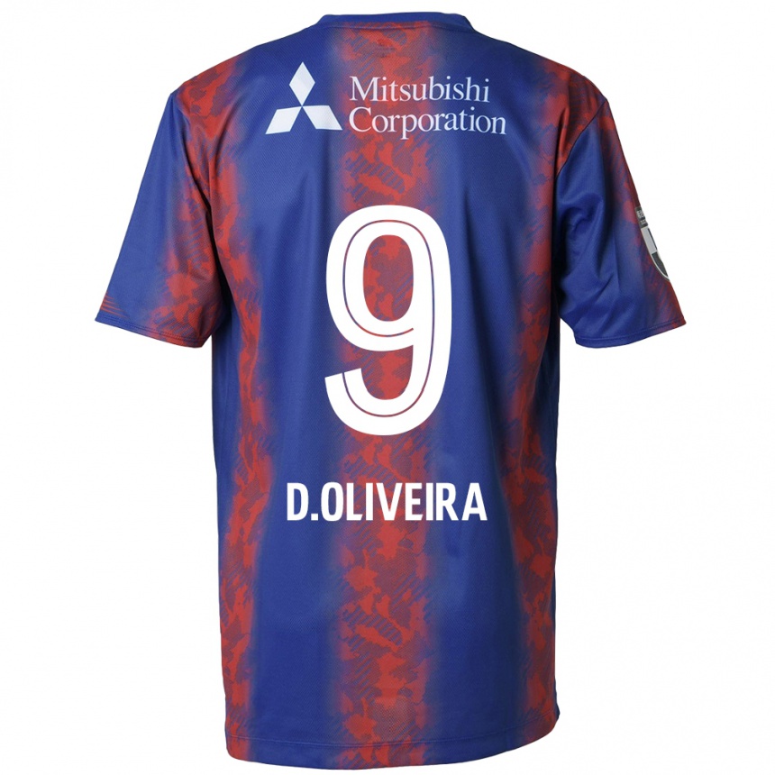 Vaikiškas Diego Oliveira #9 Mėlyna Raudona Namų Marškinėliai 2024/25 T-Shirt