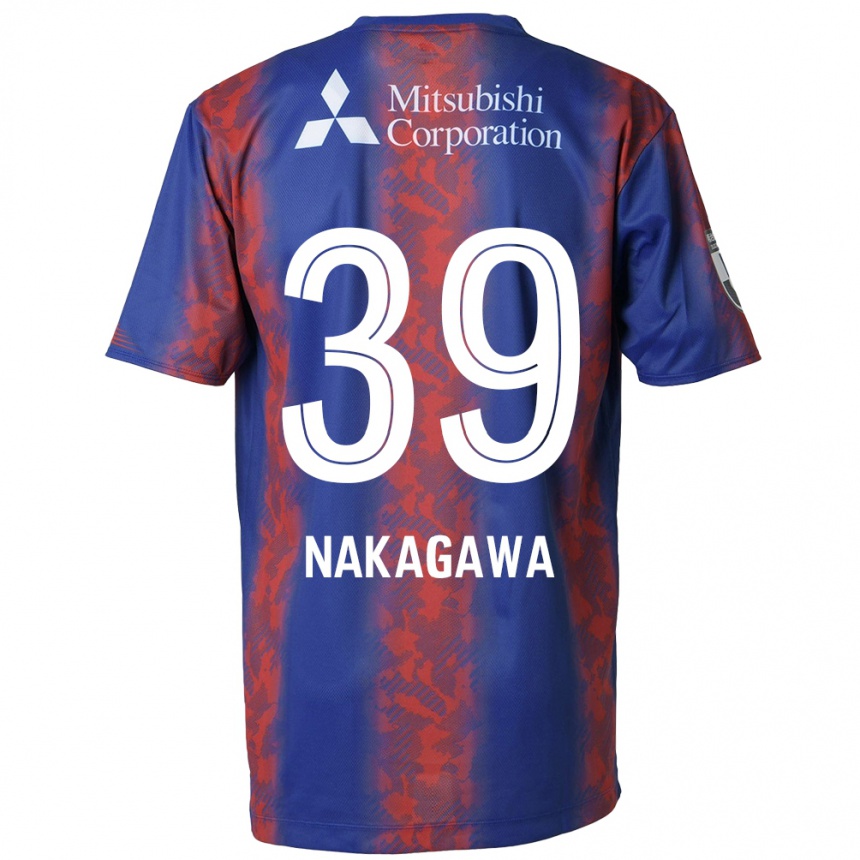 Vaikiškas Teruhito Nakagawa #39 Mėlyna Raudona Namų Marškinėliai 2024/25 T-Shirt