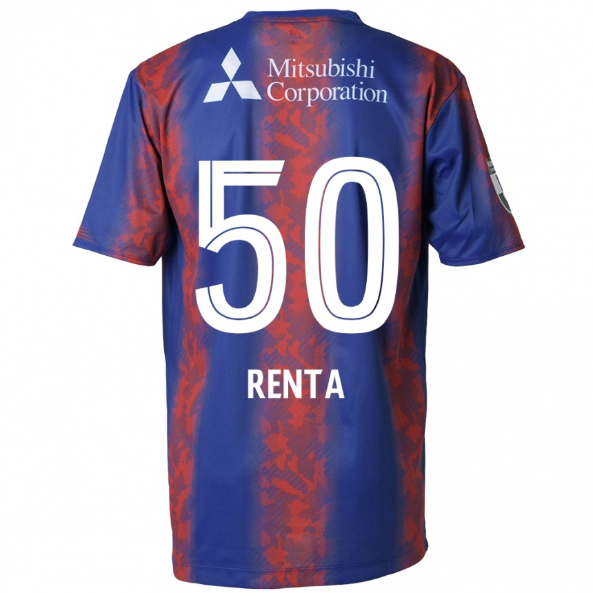 Vaikiškas Renta Higashi #50 Mėlyna Raudona Namų Marškinėliai 2024/25 T-Shirt