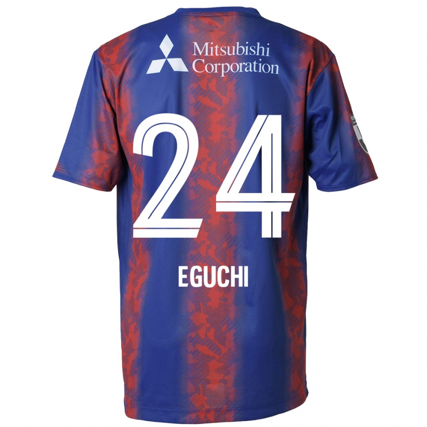 Vaikiškas Kaito Eguchi #24 Mėlyna Raudona Namų Marškinėliai 2024/25 T-Shirt