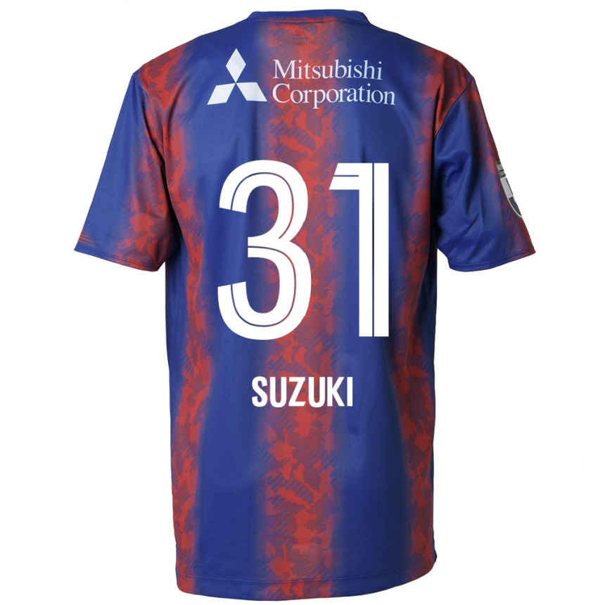 Vaikiškas Kaede Suzuki #31 Mėlyna Raudona Namų Marškinėliai 2024/25 T-Shirt