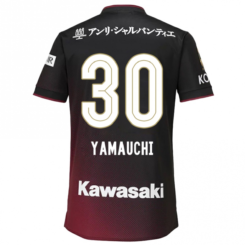 Vaikiškas Kakeru Yamauchi #30 Juoda Raudona Namų Marškinėliai 2024/25 T-Shirt