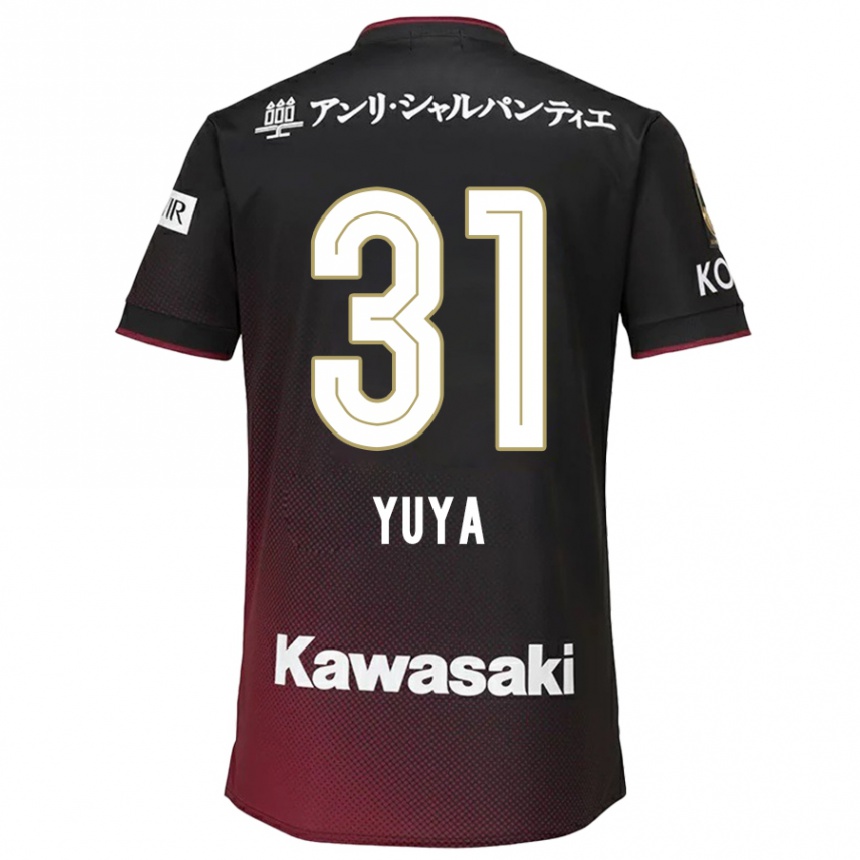 Vaikiškas Yuya Nakasaka #31 Juoda Raudona Namų Marškinėliai 2024/25 T-Shirt