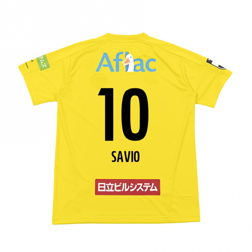 Vaikiškas Matheus Savio #10 Geltona Juoda Namų Marškinėliai 2024/25 T-Shirt