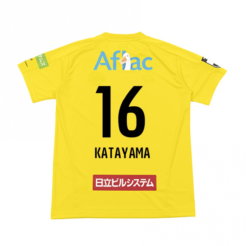 Vaikiškas Eiichi Katayama #16 Geltona Juoda Namų Marškinėliai 2024/25 T-Shirt